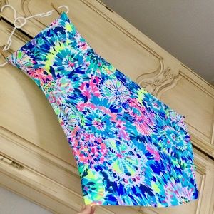 Lilly Pulitzer Multi Dive In Loleta Rayon-and-Spandex Strapless Dress XXS